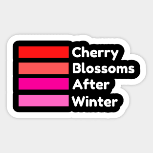Cherry blossoms after winter Sticker